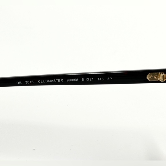 Ray-Ban Polarized Clubmaster Sunglasses Classic Hipster 990/58 Tortoise 51mm - Picture 11 of 14